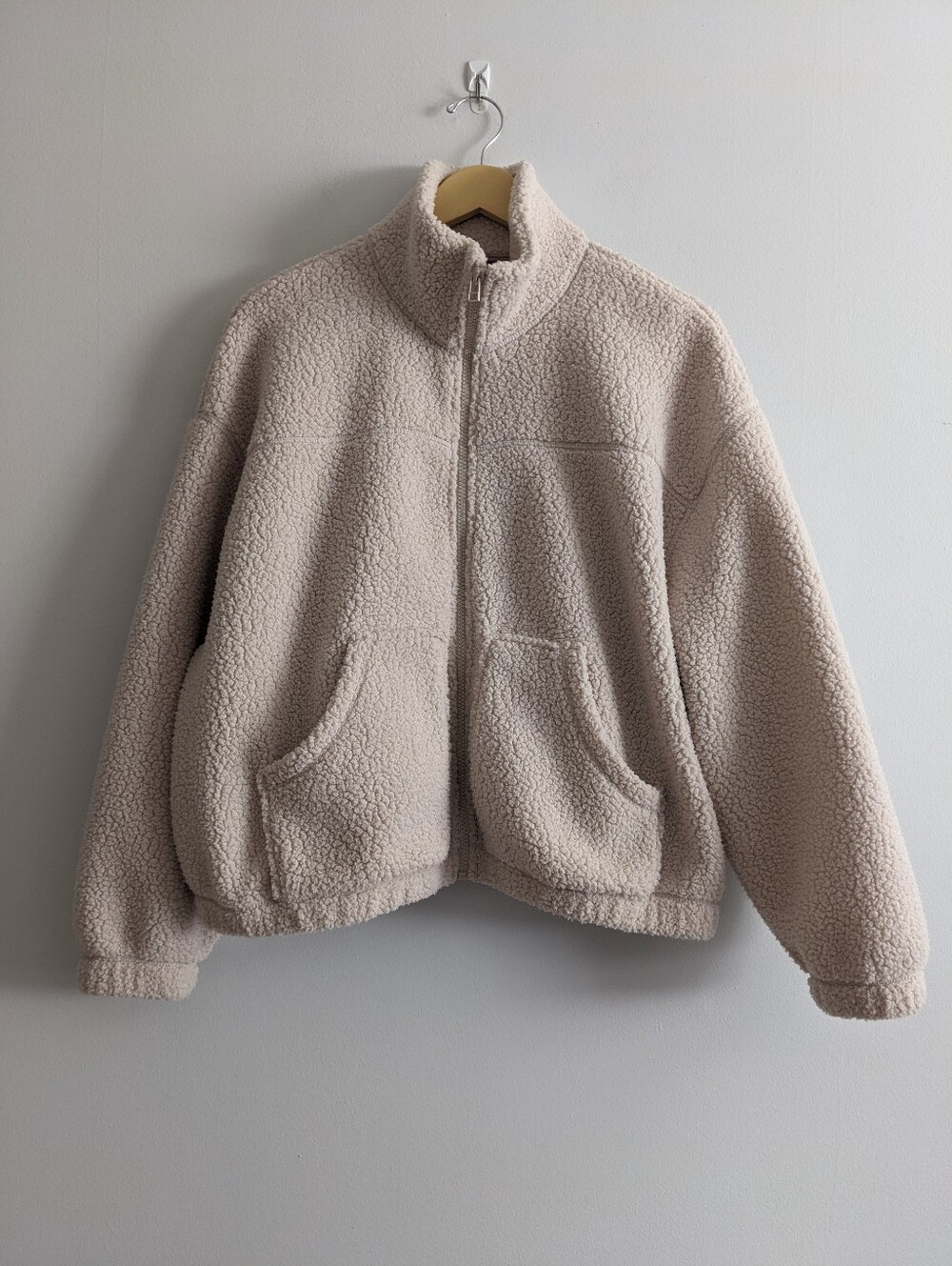 Old Navy Sherpa Fleece Full Zip Jacket | Dawnlight | Size X-Small
